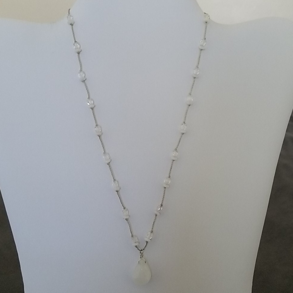 White Bead Necklace